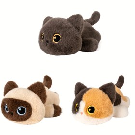 Resim 30cm/11.81in Yumuşak Peluş Kedi Oyuncak, Halloween, Paskalya, Noel ve Doğum Günü Hediyeleri İçin Mükemmel Kedi Bebek 