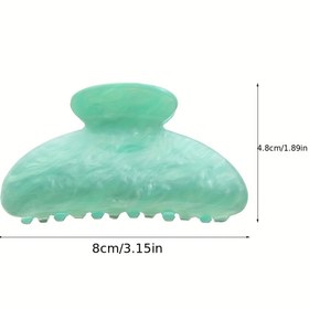 Resim 1 adet Şık PVC Saç Pençesi Tokası, Orta Boy, Kadınlar ve Gençler için Basit Kaymaz Saç Aksesuarı 