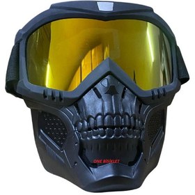 Resim Jet Maske Kask Maskesi Kuru Kafa Yüz Maske Gold 