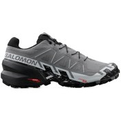 Resim Salomon Speedcross 6 Erkek Outdoor Ayakkabı L41738000-quiet Shade/black/pearl Blue Gri - Siyah 