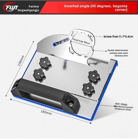 Resim Mufunye 100 Tip Açı Gergedanı İçin Paslanmaz Çelik 45 Derece Fay Hattı Aracı - Kalın, Dayanıklı, Seramik Tuğla Montaj Aracı 