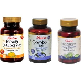 Resim Balen Saw Palmetto-Isırgan Kabak Çekirdeği Yağı Çörekotu Yağı 