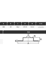 Resim Yavuzsan 15245 Ön Fren Diski Accord 03-08 D Type-r 02-06 2.0 300 47.3 5dl Havalı Ad 45251-s6m-a10 