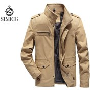 Resim Sımıcg Erkek Pamuklu Günlük Kaban Trençkot - Haki 