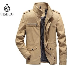 Resim Sımıcg Erkek Pamuklu Günlük Kaban Trençkot - Haki 