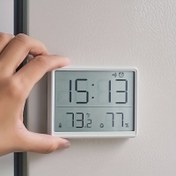 Resim 1 adet İnce LCD Dijital Duvar Saati - Buzdolabı Asma için Manyetik Emme! 