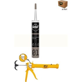 Resim Selsil Ga Silikon 280 Gr. Şeffaf 25 Adet ,alüminyum Tabanca Şeffaf 