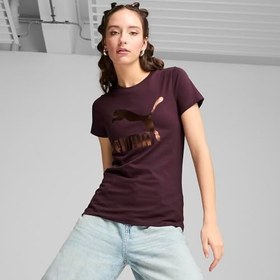 Resim Classics Shiny Logo Kadın Siyah Günlük Stil T-Shirt 62559701 