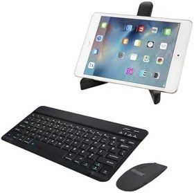 Resim Microcase Samsung Galaxy Tab S10 Lite Tablet Uyumlu Tablet Çanta+Türkçe Bluetooth Klavye +Mouse+ Standı AL4383 Lacivert 