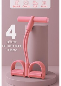 Resim Body Trimmer Mekik Kürek Çekme Bel İnceltme Aleti Evde Spor Lastikli Egzersiz Lastiği Pembe 