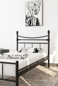 Resim FANO Liberty Ferforje Karyola Siyah Tek Kişilik Metal Yatak 90x190, 90x200, 100x200, 120x190, 120x200 