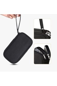Resim Microcase Taşınabilir Çift Katman ve Fermuarlı 8 Bölmeli Uyumlu Çoklu HDD Organizer M Beden Çanta -YB101 