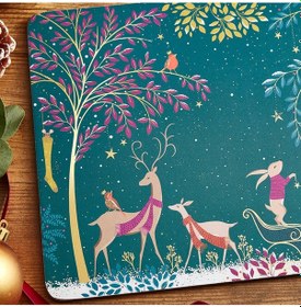 Resim Woodland Tales Büyük Amerikan Servisleri, 4'lü Set Yeşil 