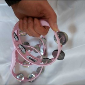 Resim Aker Hediyelik Parti Için Tef 4 Adet Plastik Def Zilli Tef 12 Zilli Güzel Ses Çıkaran Müzik Enstrümanı 