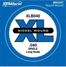 Resim D'addario Xlb040 Bas Gitar Tek Tel. Sol . Xl Nıckel Wound. 0.040 