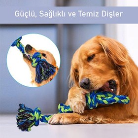 Resim Valkyrie 2’li Büyük Boy Köpek Halat Oyuncağı Seti Isırma Çekiştirme Diş Kaşıma Eğitim İpi 