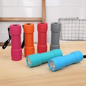 Resim 1 adet 9-LED Mini El Feneri, Kompakt El Feneri, Lanyard ile birlikte (Pil dahil değil, 3 AAA pil ile çalışır) 