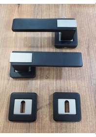 Resim Sofuoğlu Asude Mat Siyah Rozetli Kapı Kolu Oda 