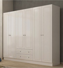 Resim Rabi Mobilya Gold Country 6 Kapaklı 2 Çekmeceli Gardırop 