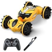 Resim Vkemall Ydj-d857 2.4ghz Çift Kumandalı Su Ve Kara Araç Modelli Dönüşebilen Rc Araba Sarı 