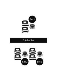 Resim Siyah Tencere Tava Kulp Seti 3'lü Set Sap Kulp Tutamak Seti Tencere Sapı 3 Adet Set 