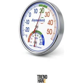 Resim Trendhane Analog Termometre & Higrometre | Sıcaklık ve Nem Ölçer | Duvar ve Masa Tipi – Mekanik Çalışma 