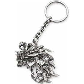 Resim Gümüş Renk Anime Final Fantasy Xvı Bahamut Desenli Metal Anahtarlık Unisex Yetişkin 