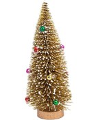 Resim Homyl Masa Üstü Yapay Yılbaşı Ağacı Parlak-altın-20cm 