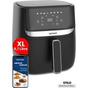 Resim Goldmaster Stilo 1700 Watt Xl Dijital Dokunmatik 8 Ön Programlı Airfryer Yağsız Kızartma Sıcak Hava Fritöz 