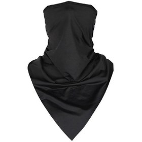 Resim Siyah Açık Spor Kadın Erkek Kafa Bandı Yüz Maskesi Boyun Isıtıcı Üçgen Buz Ipek Serin Eşarp Siyah 