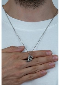 Resim 100 Dilde Seni Seviyorum Mıknatıslı Sevgili Kolyesi (1 Çift) Bbk3 Gümüş 