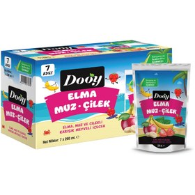 Resim Dooy Elma Muz Çilek Aromalı İçecek 7x200 ml 