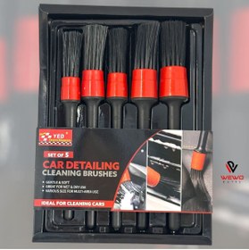 Resim WEWO PARTS ARAÇ İÇİ DETAYLI TEMİZLİK FIRÇA SETİ 5Lİ (Farklı Boyutlarda) 