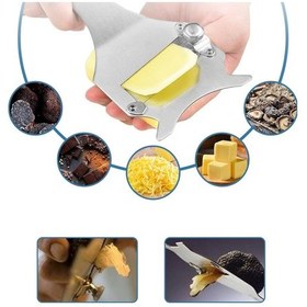 Resim Çelik Mantar Dilimleyici Peynir Çikolata Dilimleyici Trüf Rendesi Cin970 Gri 