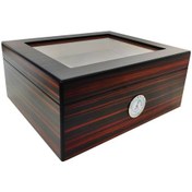 Resim Falconetti Kahverengi Camlı Humidor Puro Kutusu Rc42kr 