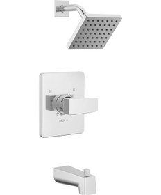 Resim Modern Tek Saplı Krom Küvet Ve Duş Kiti, Tek Püskürtmeli Dokunmatik Duş Başlıklı Duş Bataryası, Krom T14467-pp Valf Dahil Değildir Açık Mavi 