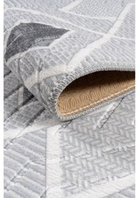 Resim Kaymaz Taban Yıkanabilir Modern Salon Mutfak Oturma Odası Çocuk Odası Halısı 5031 Gri 