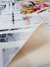 Resim Cümbüş Desen ve Renkli Halı Dekhera T1070 - 100X200 / Deri Taban 