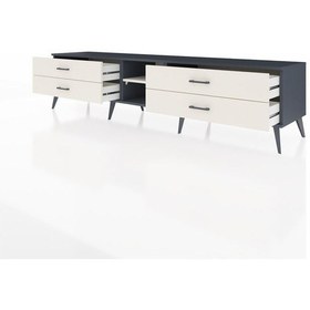 Resim Hyperion Tv Ünitesi Tek Raflı 4 Çekmeceli 220x44x51 Antrasit-aytaşı Aytası/aytası - Antrasıt 