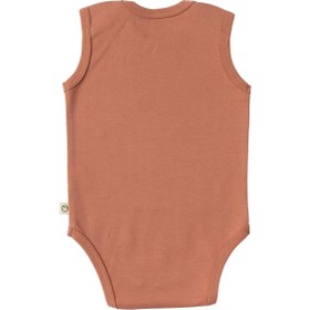 Resim Ayarlanabilir Çıtçıtlı Atlet Pembe Organik Pamuk Gusto Baskılı - 6-12 Ay 