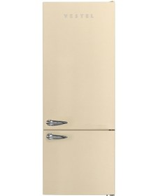 Resim Vestel NFK52001 Retro Bej 471 LT No-Frost Kombi Tipi Buzdolabı 