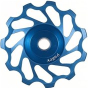 Resim 7075 Alüminyum Seramik Rulmanlı Bisiklet Arka Vites Tekerleği 11 Dişli Mavi 2 Adet 