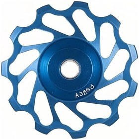 Resim 7075 Alüminyum Seramik Rulmanlı Bisiklet Arka Vites Tekerleği 11 Dişli Mavi 2 Adet 