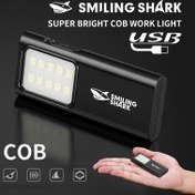 Resim 1 Adet Mini El Feneri, GÜLEN KÖPEKBALIĞI TIP065 COB Anahtarlık Torch Işığı, Type-C Şarj Edilebilir, 4 Modlu, Çengelli ve Askılı Tasarım, Açık Hava Kampçılığı Okuma Koşu Maceralar İçin İdeal Taşınabilir el feneri küçük ışık çok parlak güçlü acil durum aydınlatma anahtarlık kompakt torch askı ışığı cep boyutunda hafif yapısıyla enerji tasarruflu torche 