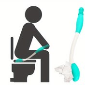 Resim 1 adet Uzun Menzilli Rahat Silme, Tuvalet Yardımcı Aracı, Plastik Silme Aleti 