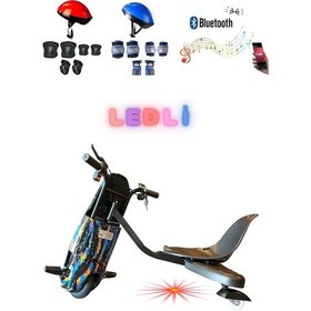 Resim Citymate Drift Car Elektrikli Kaykay Bluetooth Dirift Kar Hoverboard Scooter + Koruma Ekipmanı D33 