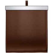 Resim Neevoyu Araç İçi Sıfır Odorlu Çöp Kutusu - Katlanabilir, Su Geçirmez, Deri Ve Aluminyum Malzemeyle Arkakoltuk Asılı Model Kahverengi 