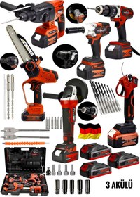 Resim SCHUTZENGER 6' Makina 20Ah Şarjlı Somun Sökme/Taşlama/ Matkap/Dal Budama Testere/Bağ Dal Budama Makası /Hilti 