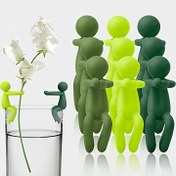 Resim 3 Adet Renkli Plastik Bitki Destekleri - Kolay Bitki Yetiştirme & Çiçek Tutma için Benzersiz Tasarımlı Dayanıklı Çiçek Standları, Modern Ev & Ofis Dekoru, Canlı Yeşil & Limon Vurguları, İç Mekan Bitki Aksesuarları, Masa Yanı Süslemesi, Eğlenceli Tasarım, Sağlam Yapı 