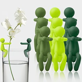 Resim 3 Adet Renkli Plastik Bitki Destekleri - Kolay Bitki Yetiştirme & Çiçek Tutma için Benzersiz Tasarımlı Dayanıklı Çiçek Standları, Modern Ev & Ofis Dekoru, Canlı Yeşil & Limon Vurguları, İç Mekan Bitki Aksesuarları, Masa Yanı Süslemesi, Eğlenceli Tasarım, Sağlam Yapı 